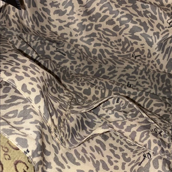 Guess Brown and Tan Logo Tote Bag - Picture 7 of 10